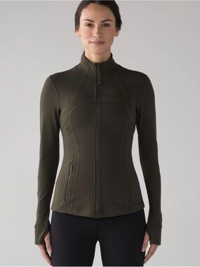 Lululemon Define Jacket: Dark Olive, Sz 12